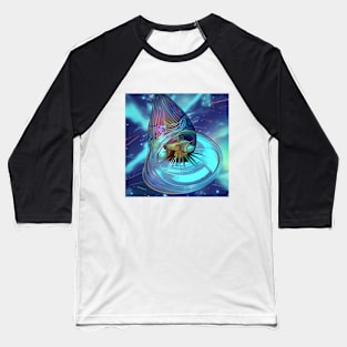 Nautilus Alien in Space Baseball T-Shirt